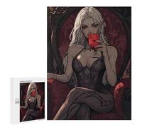 Vampire Pinup Jigsaw Puzzle for Adults Wooden Challenging Puzzles Gift for Family Friends