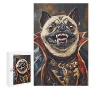 Vampire Pug Art Print-2: Year-End Present, 1000 PCS Challenging Puzzle for Adults - for A Rewarding Weekend Challenge