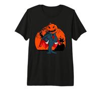 Vampire Pumpkin Head Jack O Lantern Spooky Halloween Premium T-Shirt