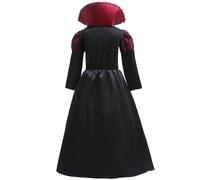 Vampire Queen Costume - Royal Medieval Dress | Dress For Women And Girls With Necklace | Retro Vampire Up Outfit For Parties, Cosplay, Themed Events & Gothic Celebrations