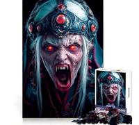 Vampire Queen Portrait Jigsaw Puzzle 1000 Piece for Adults Intellectual Fun Relaxing Pastime Sharp Cut (50x75cm)