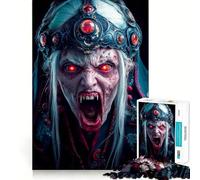 Vampire Queen Portrait Jigsaw Puzzle 1000 Pieces Focus Building Toy Firm Fit Secure Assembly Holiday Indoor Entertainment Toy (38x26cm)