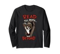 Vampire Reader Librarian and Bookworm Spooky Halloween Long Sleeve T-Shirt