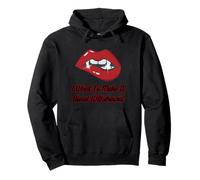Vampire Red Lips With Fang I Want To Make A Blood Withdrawal Pullover Hoodie