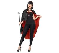 Vampire Reversible Cape Halloween Fancy Dress Unisex Costume Accessories Kit