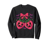 Vampire Strawberry Fun With Bow Halloween Cherries Sweatshirt