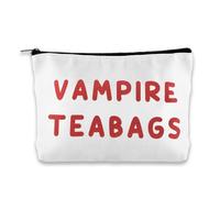 Vampire Teabags Travel Bag for Women Men Vampire Accessories Bag Pouch Christmas Halloween Birthday Gifts for Tea Lover Drinker Organizer Containers for Tea Bags Makeup Bags Pouch