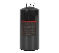 Vampire Tears Large Pillar Candle Jet Black & Weeps Blood Red Wax Gothic Altar