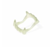 Vampire Teeth Glow in the Dark Fangs Horror Plastic Fangs Lightweight Fake Werewolf Teeth Suitable for Nightclub Fancy Dress Photo Booths Halloween Parties Christmas Day Costume Accessories (1pack)