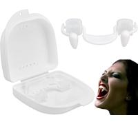 Vampire Teeth, Halloween Retractable Vampire Zombie Fangs, Realistic Reusable Vampire Teeth, Scary False Braces for Halloween Parties, Cosplay Props