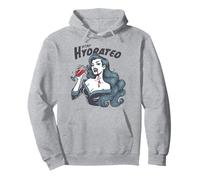 Vampire Theme - Stay Hydrated Trendy Vintage Vampire Girl Pullover Hoodie