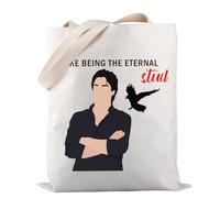 Vampire Tv Show Inspired Tote Bag I Like Being The Eternal Stud Damon Salvatore Tote Bag Vampire Fans Gift (ETERNAL stud tb)