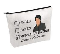 Vampire Tv Show Makeup Bag Single Taken Mentally Dating Damon Cosmetic Bag (Single Taken -B)