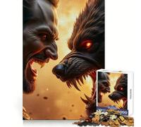 Vampire Versus Werewolf Confrontation 1000 Piece Jigsaw Puzzles for Adults Jigsaw Brain Wellness Calm Recreation Perfect Lock Festive Gift (38x26cm)