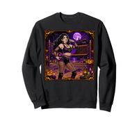 Vampire Volleyball Player Team Black Girl Spooky Sports Sweatshirt