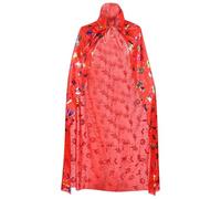 Vampire Witch Cape Women's Halloween Cape Adult Cape Coat Faux Blood Cape Jacket Renaissance Long Knitted Jacket Gothic Capelet Vintage Robe Medieval Outfit for Halloween Party Carnival Fancy Dress