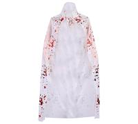 Vampire Witch Cape Women's Halloween Cape Adult Cape Coat Faux Blood Cape Jacket Renaissance Long Knitted Jacket Gothic Capelet Vintage Robe Medieval Outfit for Halloween Party Carnival Fancy Dress