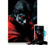 Vampire with Red Eyes Jigsaw Puzzle 1000 Mental Recall Game High Accuracy Cutting Craft Interactive Brain Challenge for Home (50x75cm)