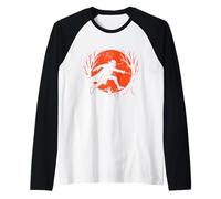 Vampire with Sword Under Moon Raglan Baseball Tee