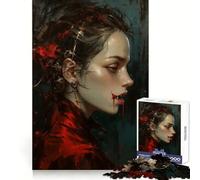 Vampire Woman Portrait Adult Jigsaw Puzzles 1000 Pieces Brain Agility Easy Enjoyment Secure Join Fine Xmas Gift (38x26cm)