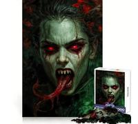 Vampire Woman Portrait Jigsaw Puzzles for Adults1000 Piece Strategic Think Soothing Hobby Precise Fit (38x52cm)