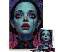 Vampire Woman Portrait Jigsaw Puzzles for Teenagers 1000 Piece Thought Training Quiet Recreation Uniform Cut Unique Xmas Gift (38x26cm)