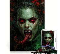Vampire Woman Portrait Puzzles for Teenagers 1000 Piece Cognitive Boost Cozy Relaxation Tight Lock Meaningful Gift (38x26cm)