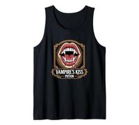 Vampire's Kiss Potion Gothic Fang Design Tank Top