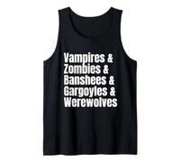 Vampires Werewolves Zombies Banshees Gargoyles Halloween Tank Top
