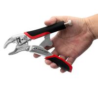 VAMPLIERS 7.5" Vise Grip Heavy Duty Locking Pliers with Screw Extractor Curved Jaws. Professional Grade. Secure Hold, Quick Release. Grip & Remove Stripped/Stuck Screws in Seconds.