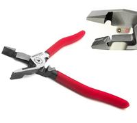 VAMPLIERS 8.5" Carbon Steel Linesman Shearing Pliers with Patented Screw Removal Feature, Crimper & PVC Handles. for Cutting PVC Insulated 3-core Flat/Round Cable.