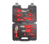 VAMPLIERS Premium 10-PC Stripped Screw Extractor Tool Set with Toolbox Storage Case: 8X Made in Japan Screw Removal Pliers, 1x Vise-Grip Locking Plier & 1x Recessed Screw Extractor.