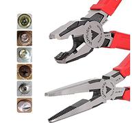 VamPLIERS VT-001-S2F 2-PC Set: 7.5” Long Nose Specialty Screw Extraction Pliers + 8" PRO Linesman Screw Extraction Pliers/Great For Removing Stripped/Rusted/Damage/Security Screws
