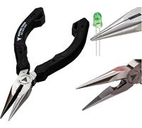 VAMPLIERS World's Best Pliers, Screw Extraction Mini Plier+Needle Nose+Long Nose & Mini Nippers ESD Safe for IT/iPhone/Mac & PC/Electronic Repair (5.5 Inch Mini Long Nose Pliers)