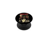Vampurr Bites Again Spooky Cat Vampire Halloween Ghoul PopSockets Adhesive PopGrip