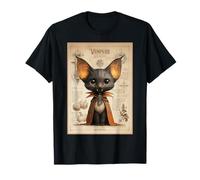 Vampurr cat Funny Vampire Cat Halloween Bestiary cat Dracula T-Shirt