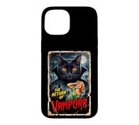Vampurr Dark Feline Retro Horror Art Halloween Count Catula Case for iPhone 15