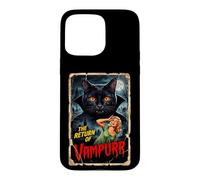Vampurr Dark Feline Retro Horror Art Halloween Count Catula Case for iPhone 15 Pro Max
