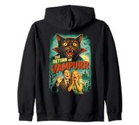 Vampurr Return | Funny Cat Vampire Horror 80's B-Movie Zip Hoodie