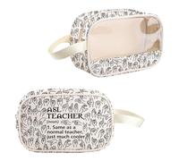 VAMSII American Sign Language Gift ASL Teacher Definition Makeup Bag ASL Cosmetic Bag ASL Teacher Appreciation Gift (ASL TB)