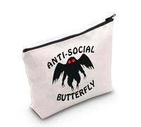 VAMSII Antisocial Butterfly Makeup Bag West Virginia Travel Cosmetic Bag Cryptids Lover Gift Monster Lover gift, Butterfly M