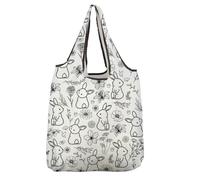 VAMSII Bunny Lover Gift Floral Rabbit Design Folding Reusable Grocery Bag Rabbit Mom Shopping Bag Bunny Merch