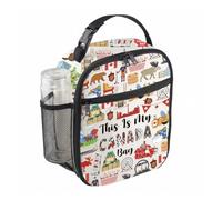 VAMSII Canada Souvenir Canadian Traveler Lunch Bag Canada Landmarks Gift