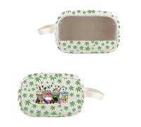 VAMSII Cannabis Weed Gift Pot Leaf Toiletry Cosmetic Bag Marijuana Theme Gift Weed Leaf Lovers Gift, USleafToiletry, Modern