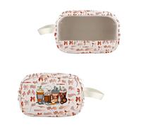 VAMSII Checkered Flag Gifts Racing Flags Toiletry Cosmetic Bag Dirt Track Racing Gift Racers Racing Fans Makeup Bag, USRacingToiletry, Modern