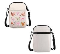 VAMSII Chicken Lover Gift Coquette Chickens Crossbody Bag Chicken Farmer Travel Bag Chicken G-irl Gift, Coquette Chickens C