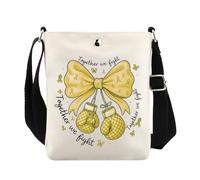 VAMSII Childhood Cancer Awareness Gift Gold Ribbon Crossbody Bag Childhood Cancer Warrior Gifts Cancer Survivor Gift, Uschildhoodcross