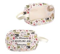 VAMSII Forensic Science Gift Die Strangely Clear Makeup Bag Forensic & Crime Travel Gift Investigator Detective Toiletry Bag (Die Strangely TB)