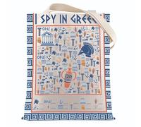 VAMSII Greece Souvenir Ancient Greece Travel Tote Bag Mythology Gift Greek Trip Gifts Greece Honeymoon Gift, Usgreecetote, Modern