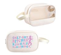 VAMSII Half Marathon Runner Appreciation Gift Only Hot B* Run Half Marathons Makeup Bag Female Runner Cosmetic Bag Half Marathon Lover Gift, Run Half Marathons TB